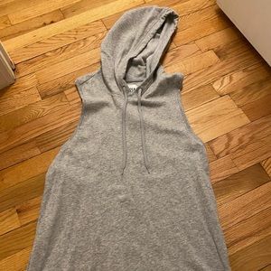 Gray Victoria Secret sleeveless hoodie